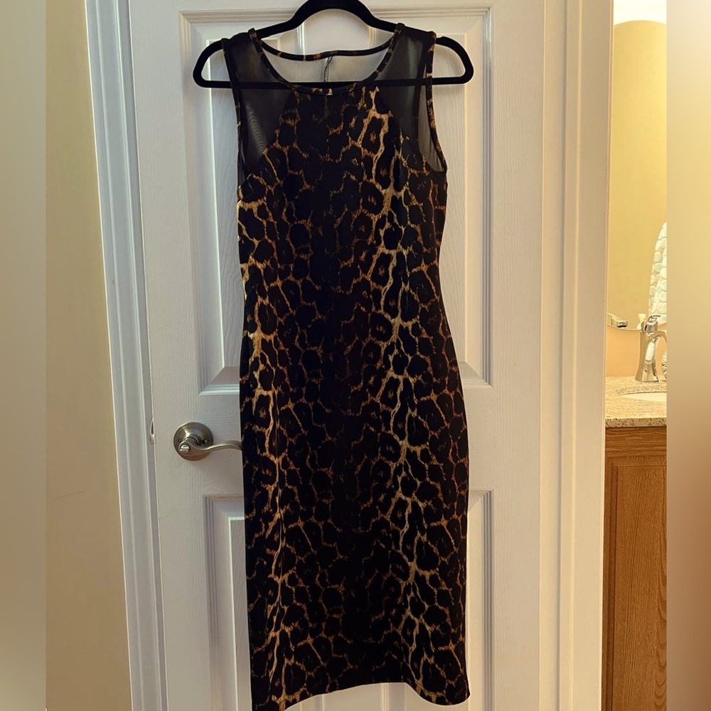 Bodycon leopard print racerback